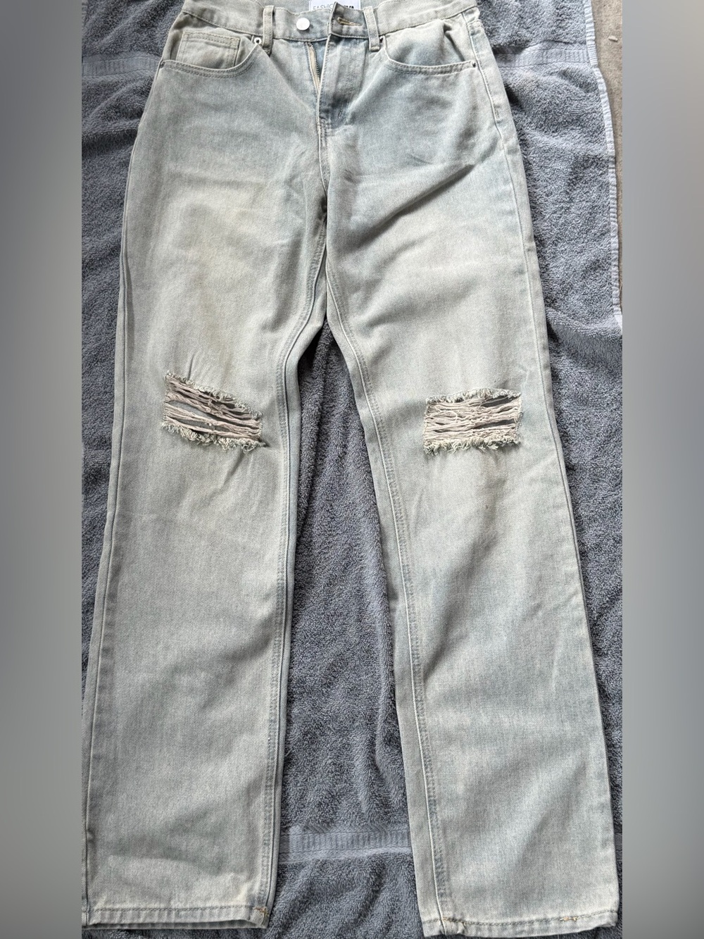 Fashion Nova Light Gray Denim Jeans